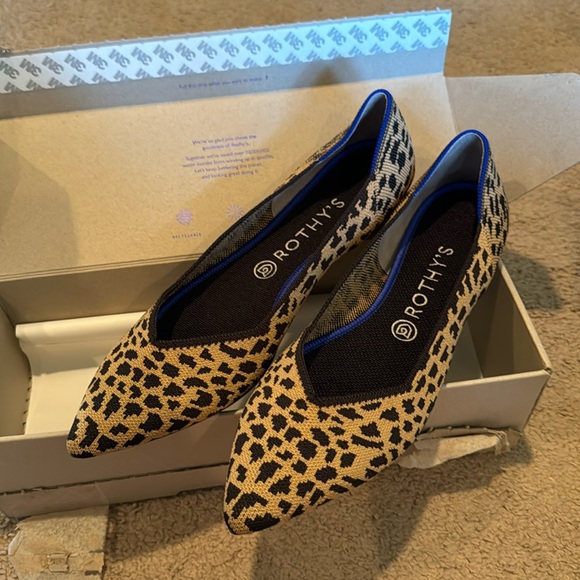ROTHY’S leopard point flat NEVER WORN - Picture 1 of 3